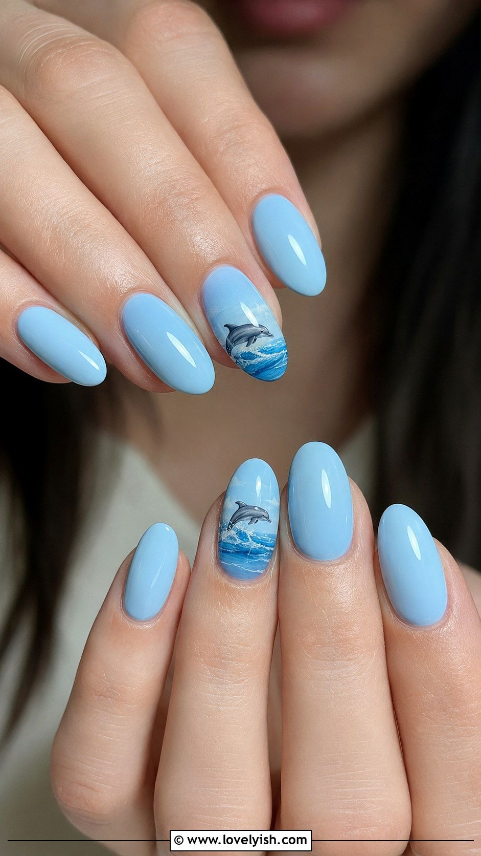 Dolphin Accent Ocean Nails - 50 ocean nails - 50 ocean nails