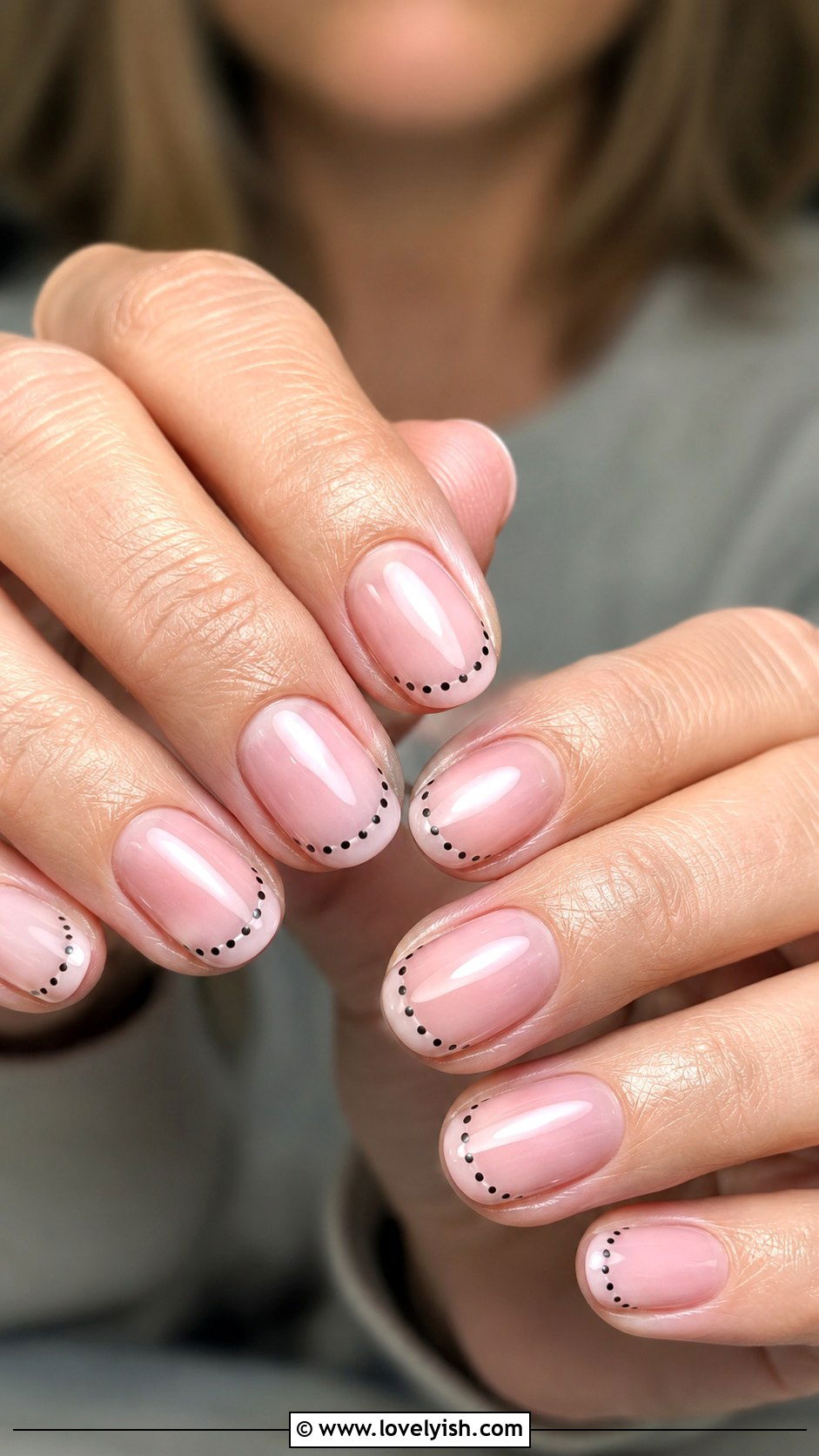 Dotted French Tip Nails - 50 minimalist nails - 50 minimalist nails