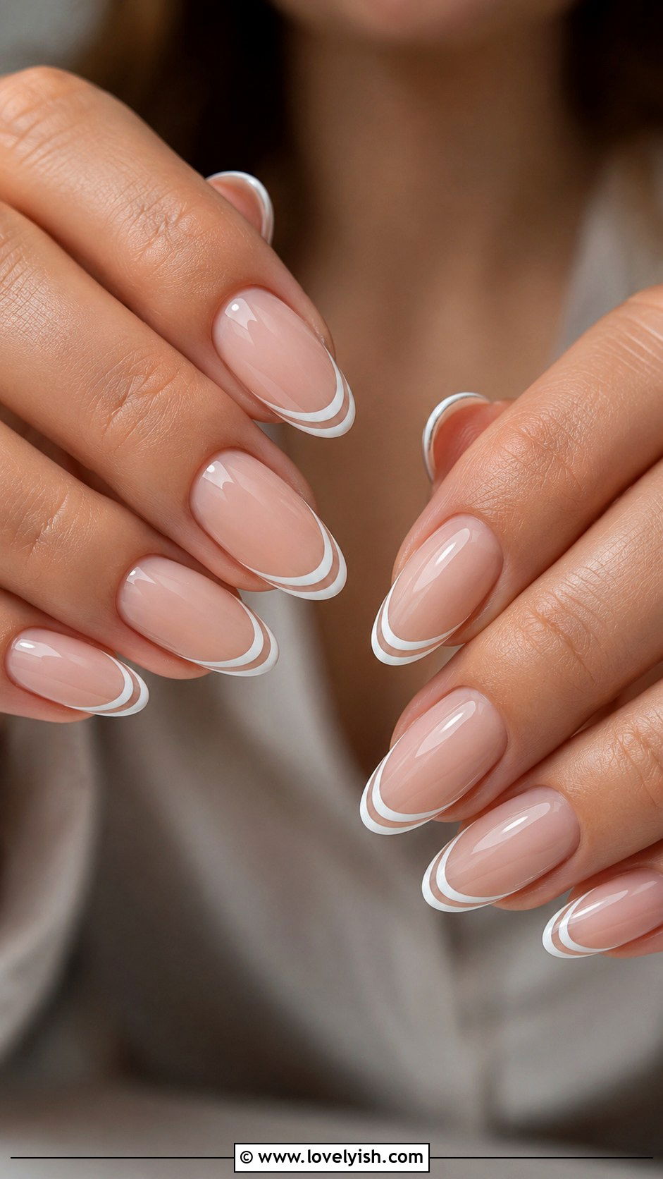Double French Tip Nails - 42 french nail designs - 42 french nail designs