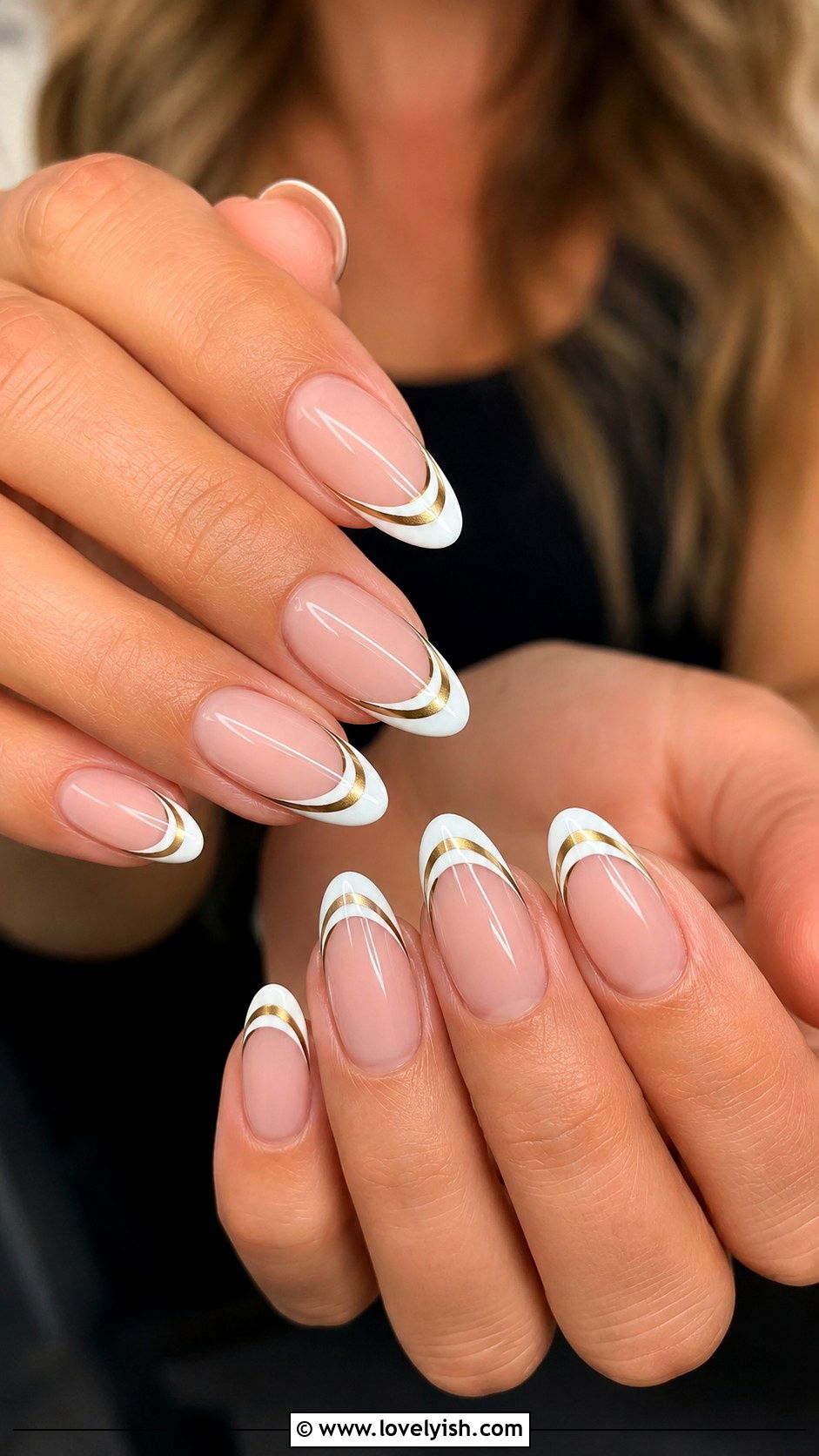 Double French Tip Nails - 45 nail tips - 45 nail tips