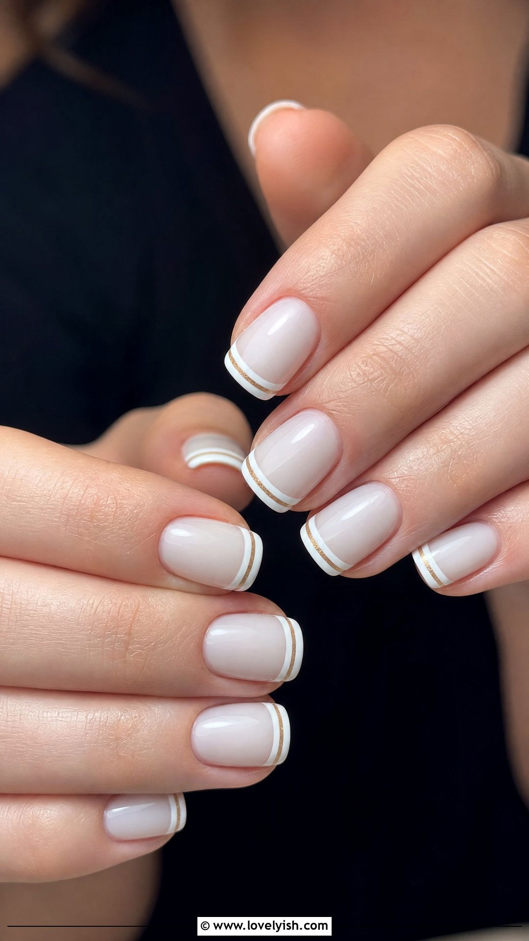 Double French Tip Short Nails - 50 short french tip nails - 50 short french tip nails