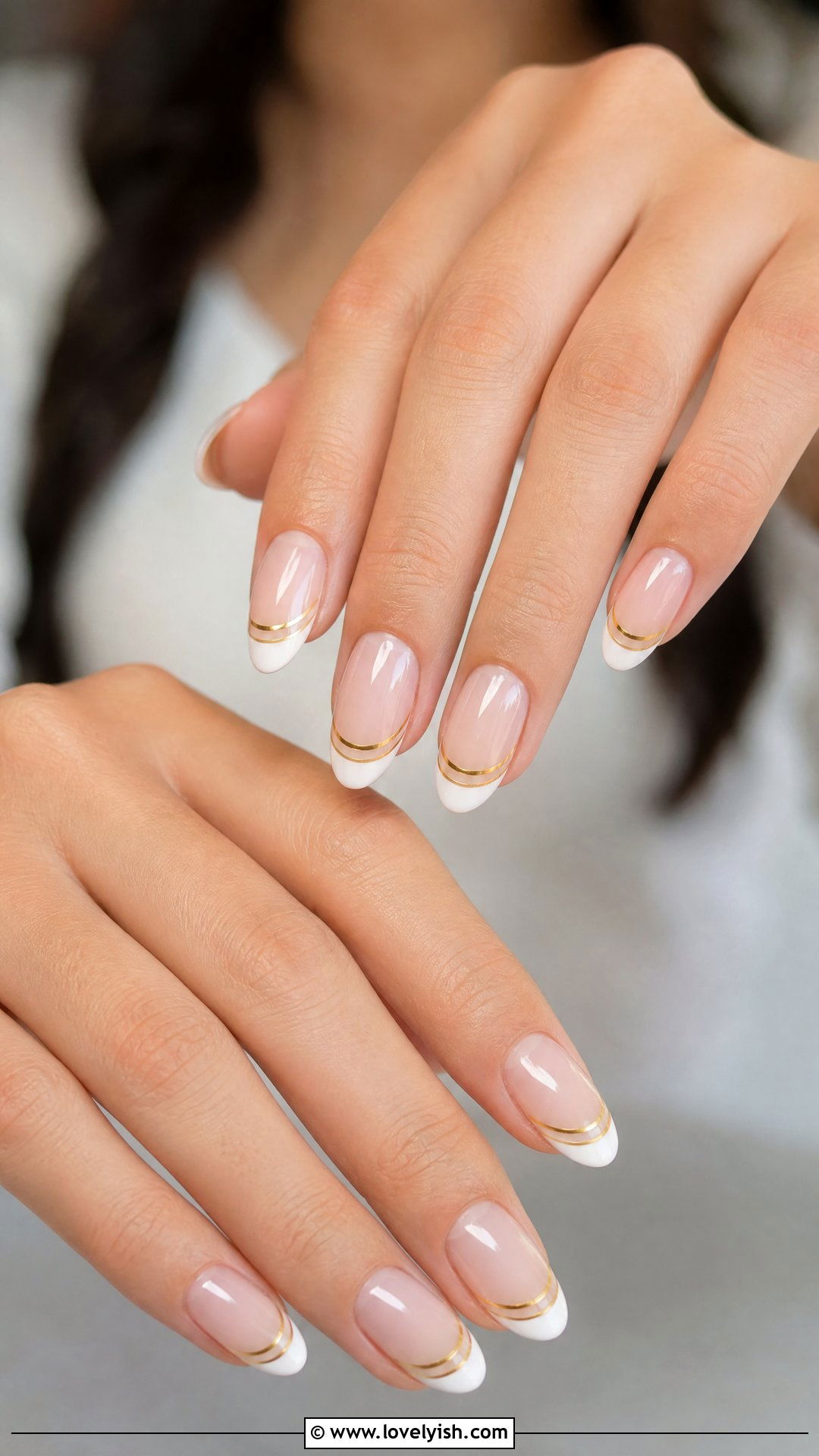 Double French Tip - 50 cute french tip nail designs - 50 cute french tip nail designs