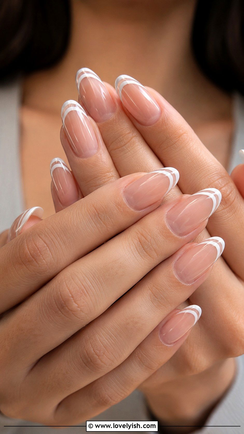 Double Line French Tip Nails - 25 french nails design ideas - 25 french nails design ideas