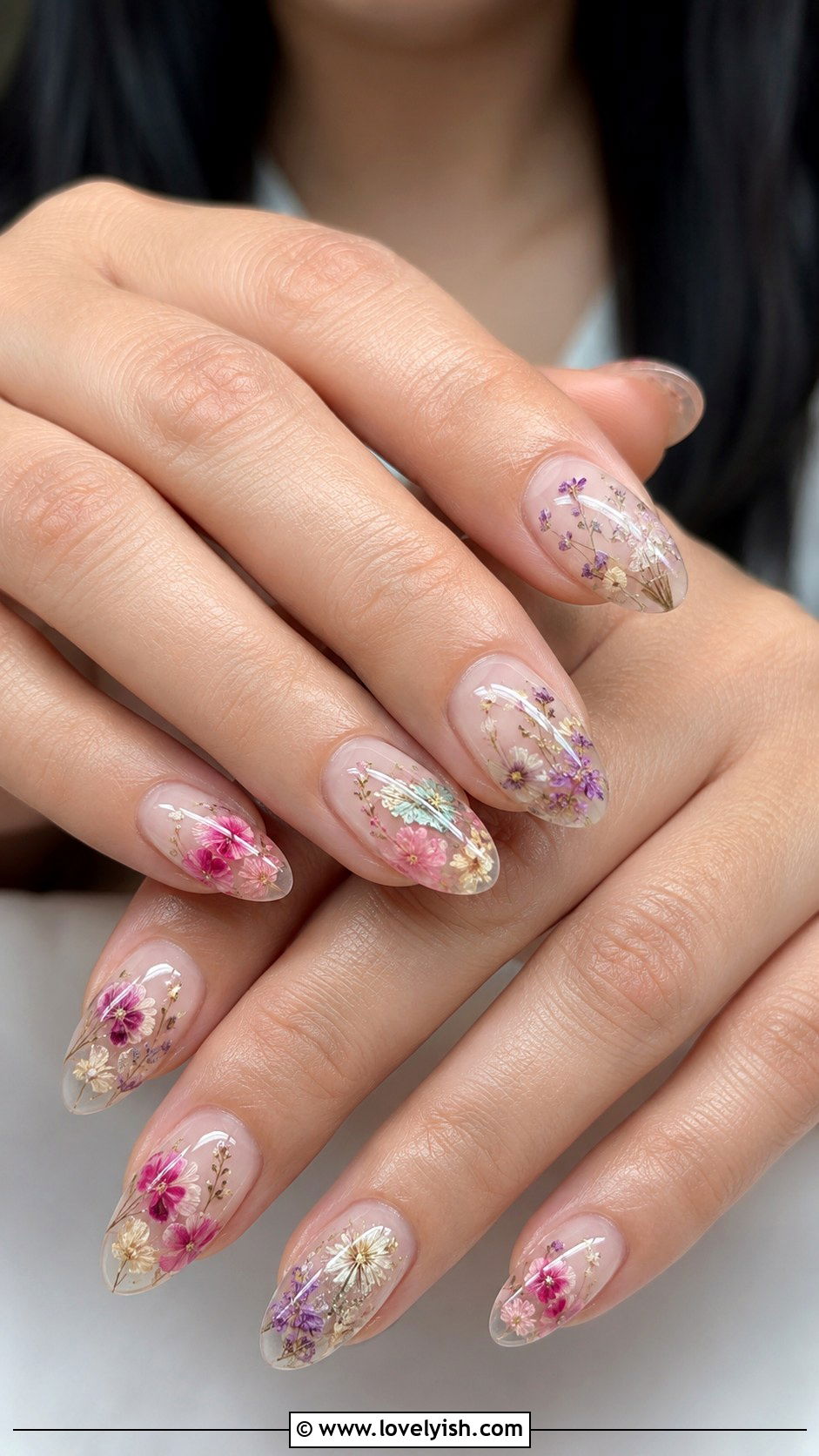 Dried Flower Wedding Nails - 38 wedding nail designs - 38 wedding nail designs
