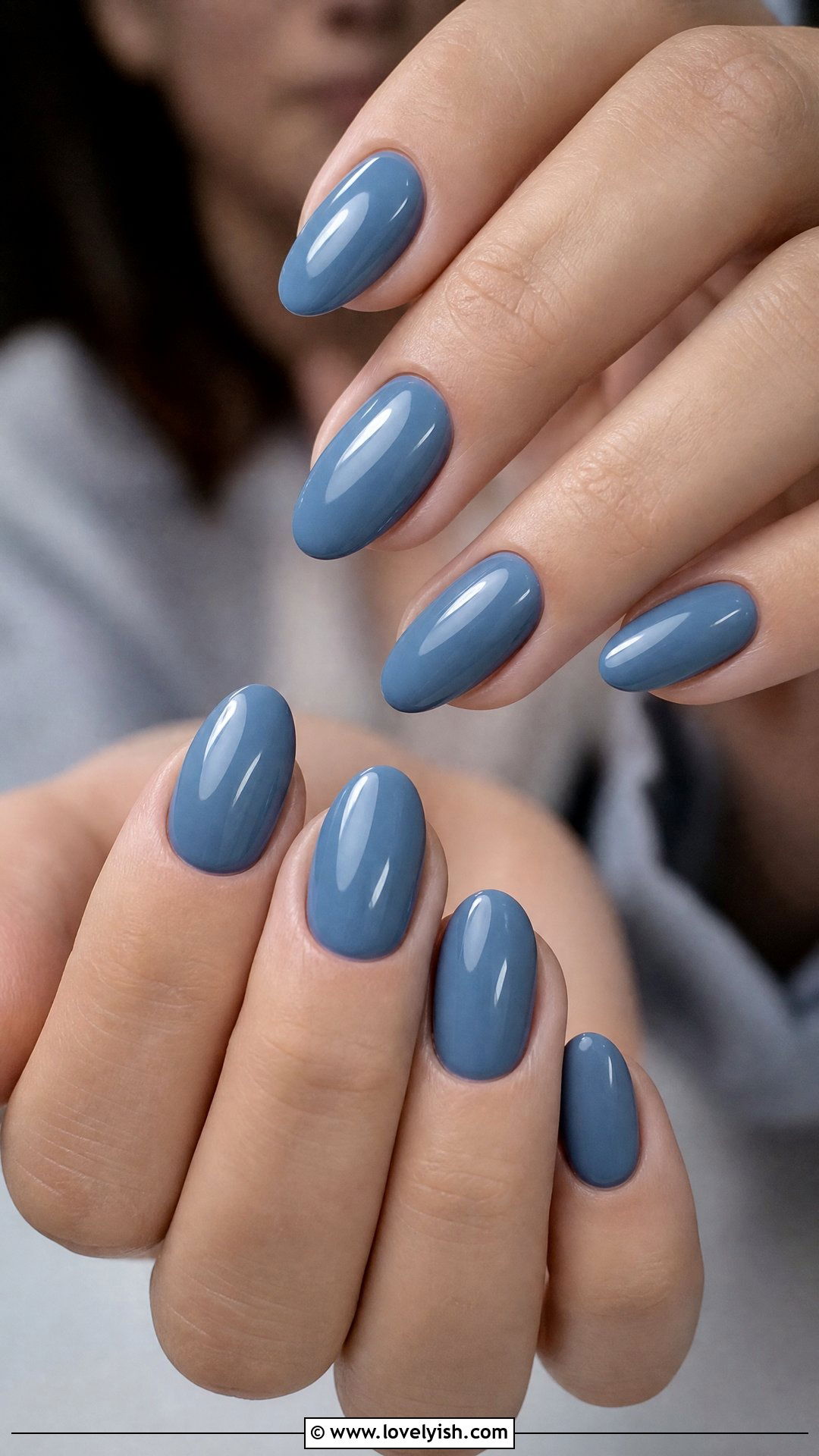 Dusty Blue Minimalist Nails - 50 sophisticated nails - 50 sophisticated nails