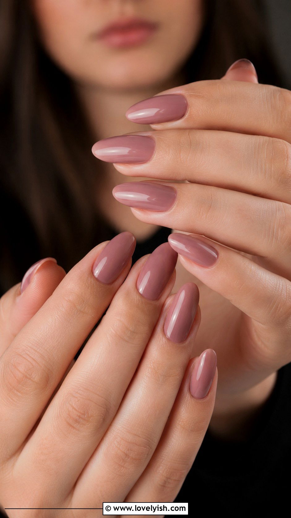Dusty Mauve Almond Nails - 50 almond nails - 50 almond nails