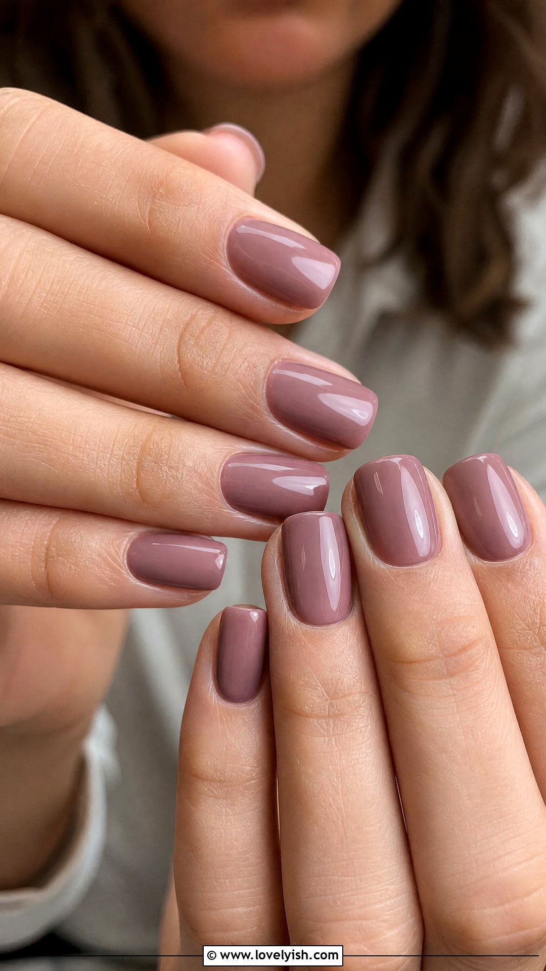 Dusty Mauve Gel Nails - 50 gel manicure - 50 gel manicure