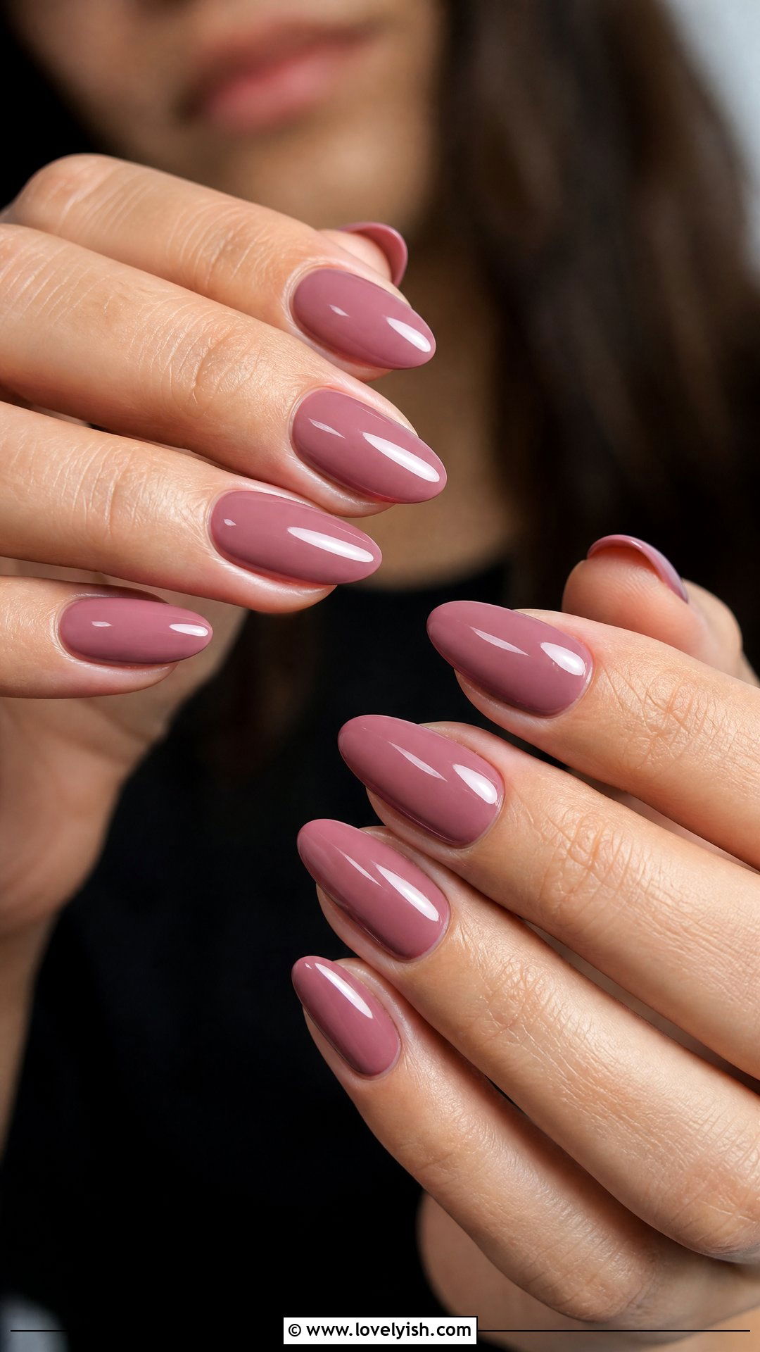 Dusty Mauve Glossy Nails - 50 classic nail designs - 50 classic nail designs