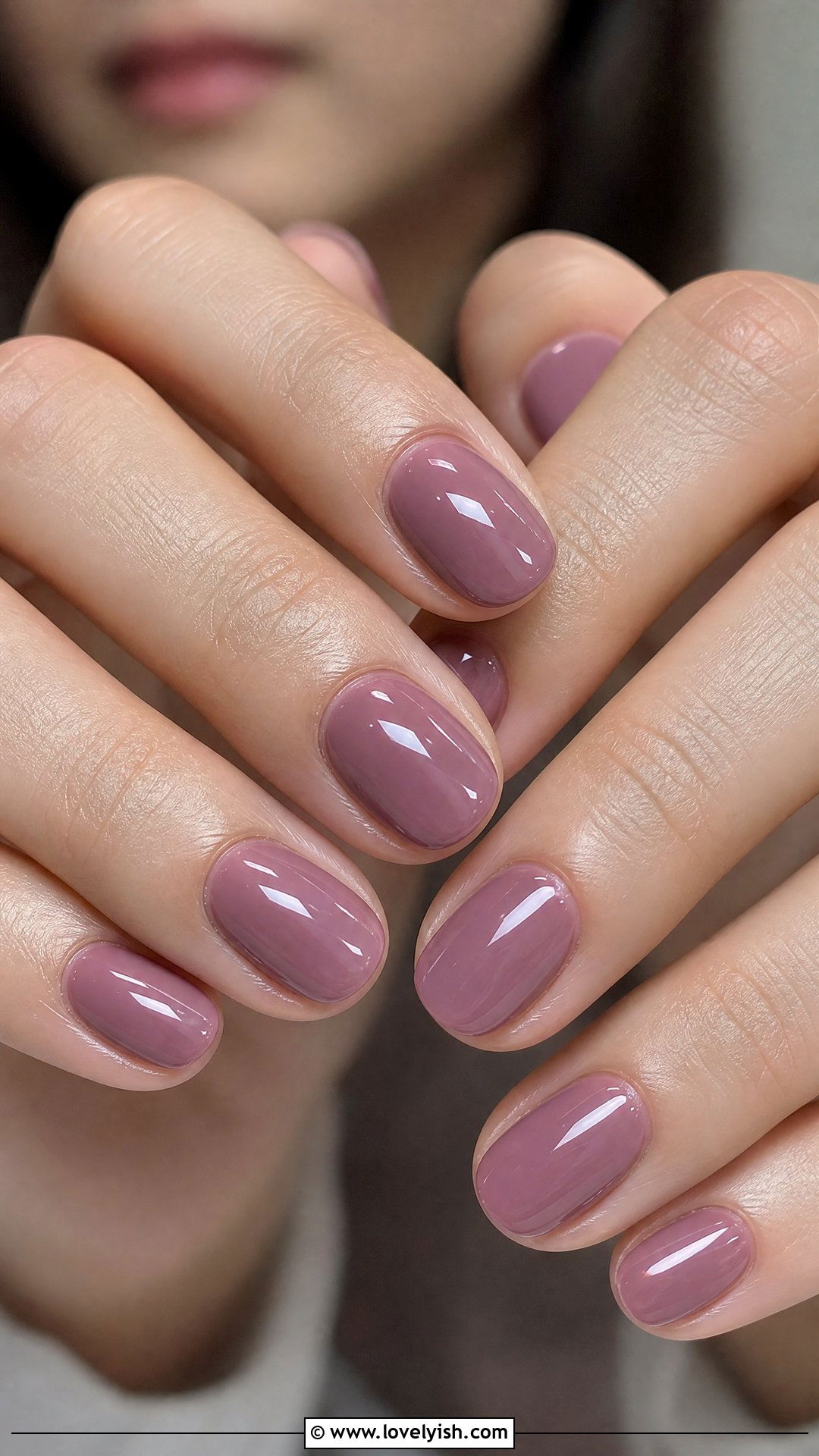 Dusty Mauve Glossy Nails - 50 dainty nails - 50 dainty nails