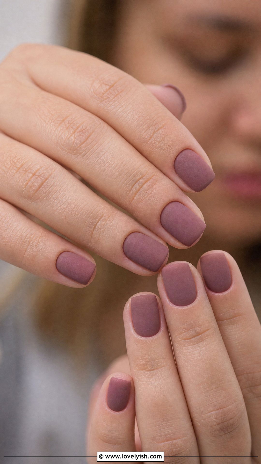 Dusty Mauve Matte Nails - 50 classy nails - 50 classy nails