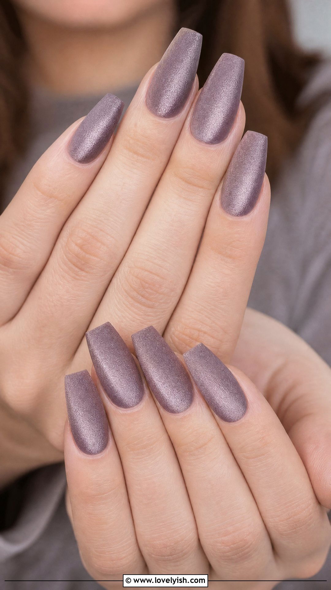 Dusty Mauve Velvet Coffin Nails - 50 coffin nails - 50 coffin nails