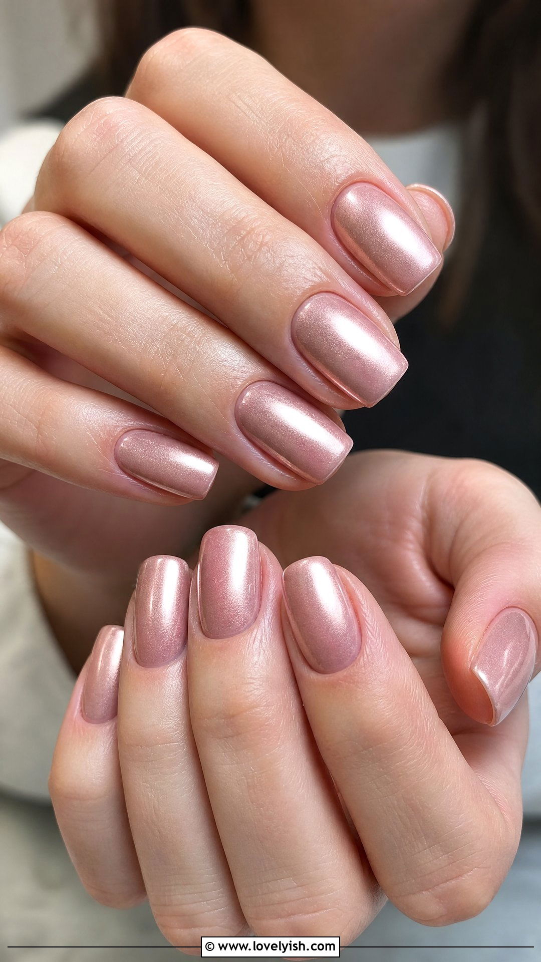 Dusty Pink and Rose Gold Chrome Nails - 50 rose gold nails - 50 rose gold nails