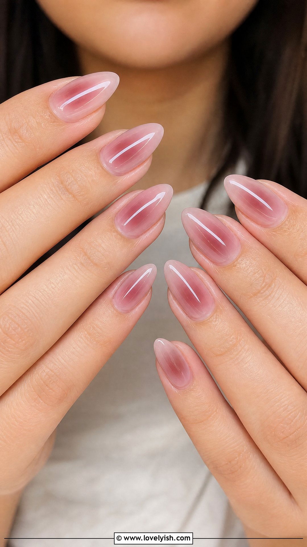 Dusty Rose Aura Nails - 25 classy nail ideas - 25 classy nail ideas