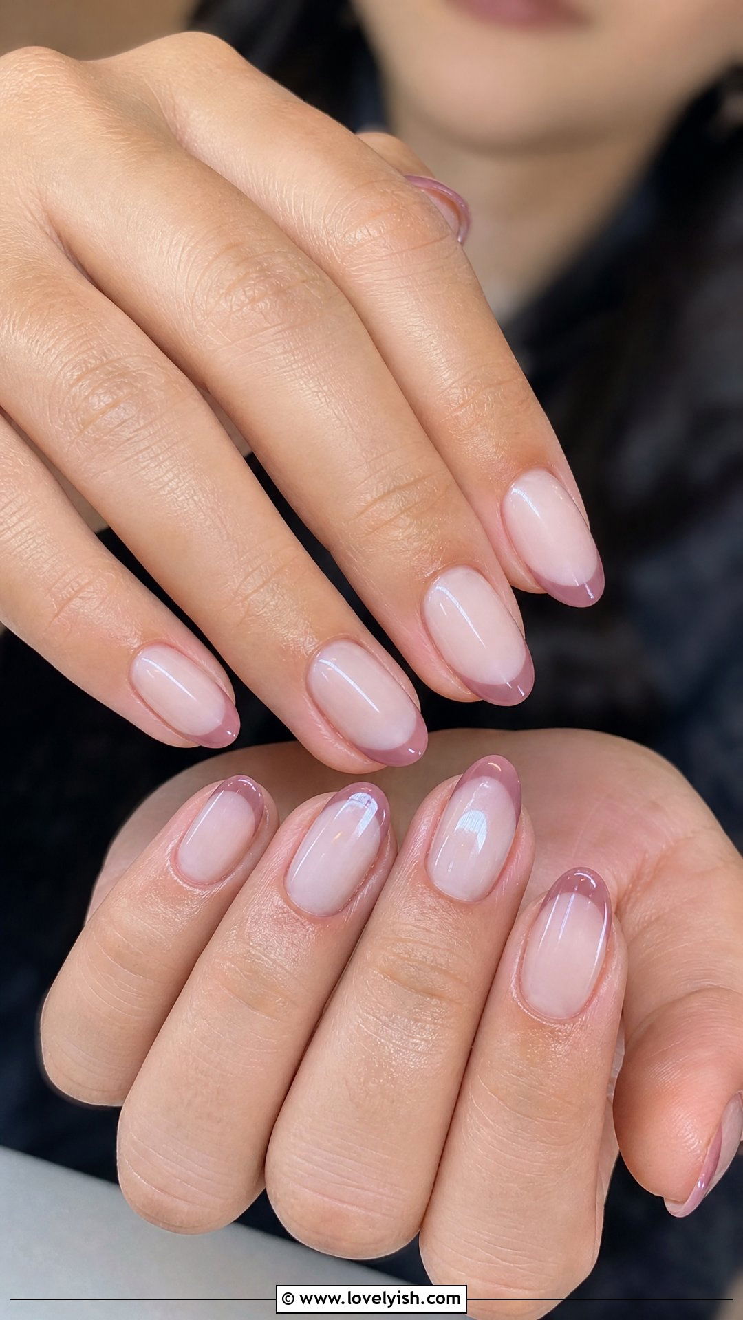 Dusty Rose French Tip Nails - 50 colored french tip nails - 50 colored french tip nails