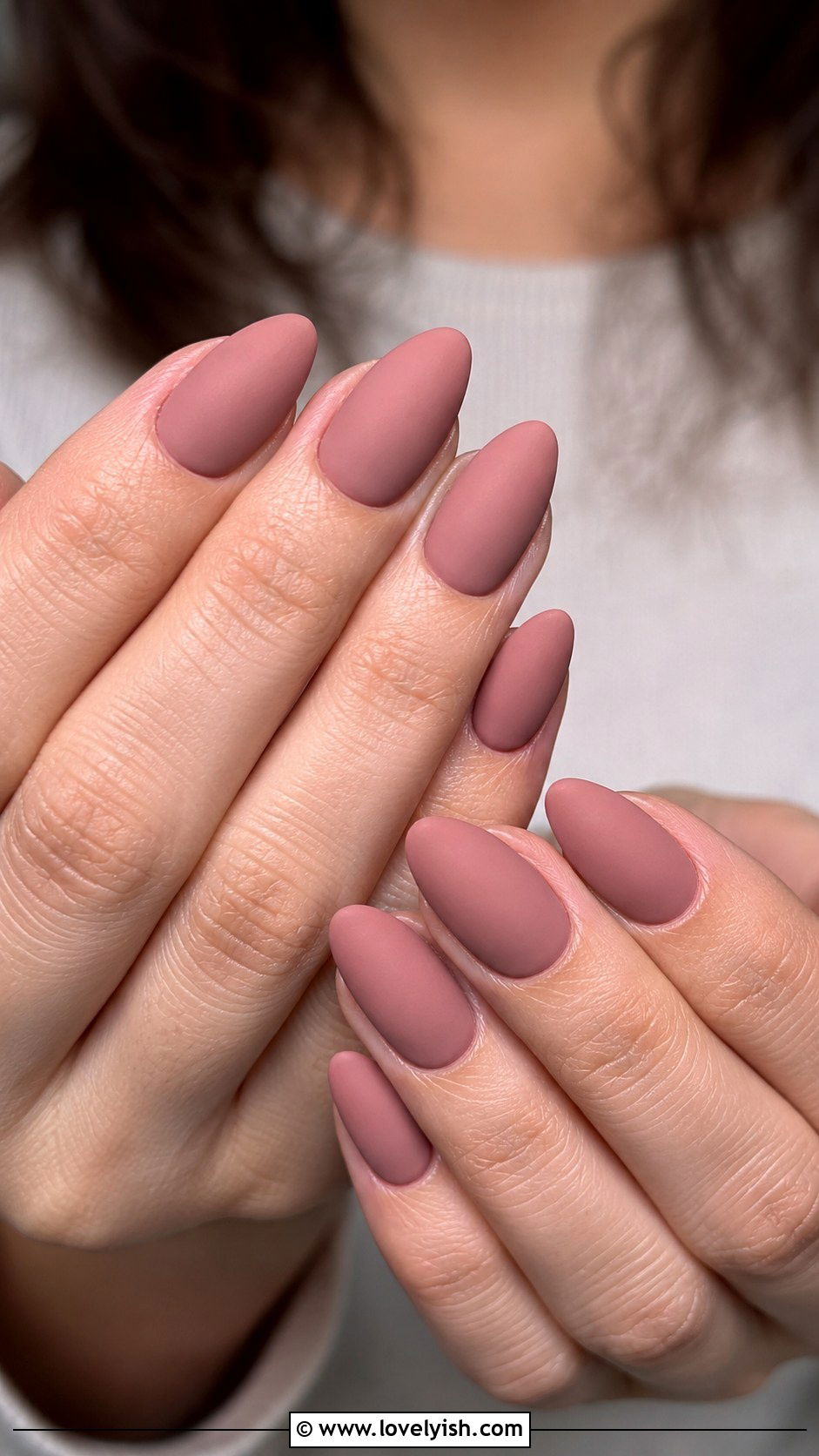 Dusty Rose Matte Almond Press On Nails - 50 press on nails - 50 press on nails