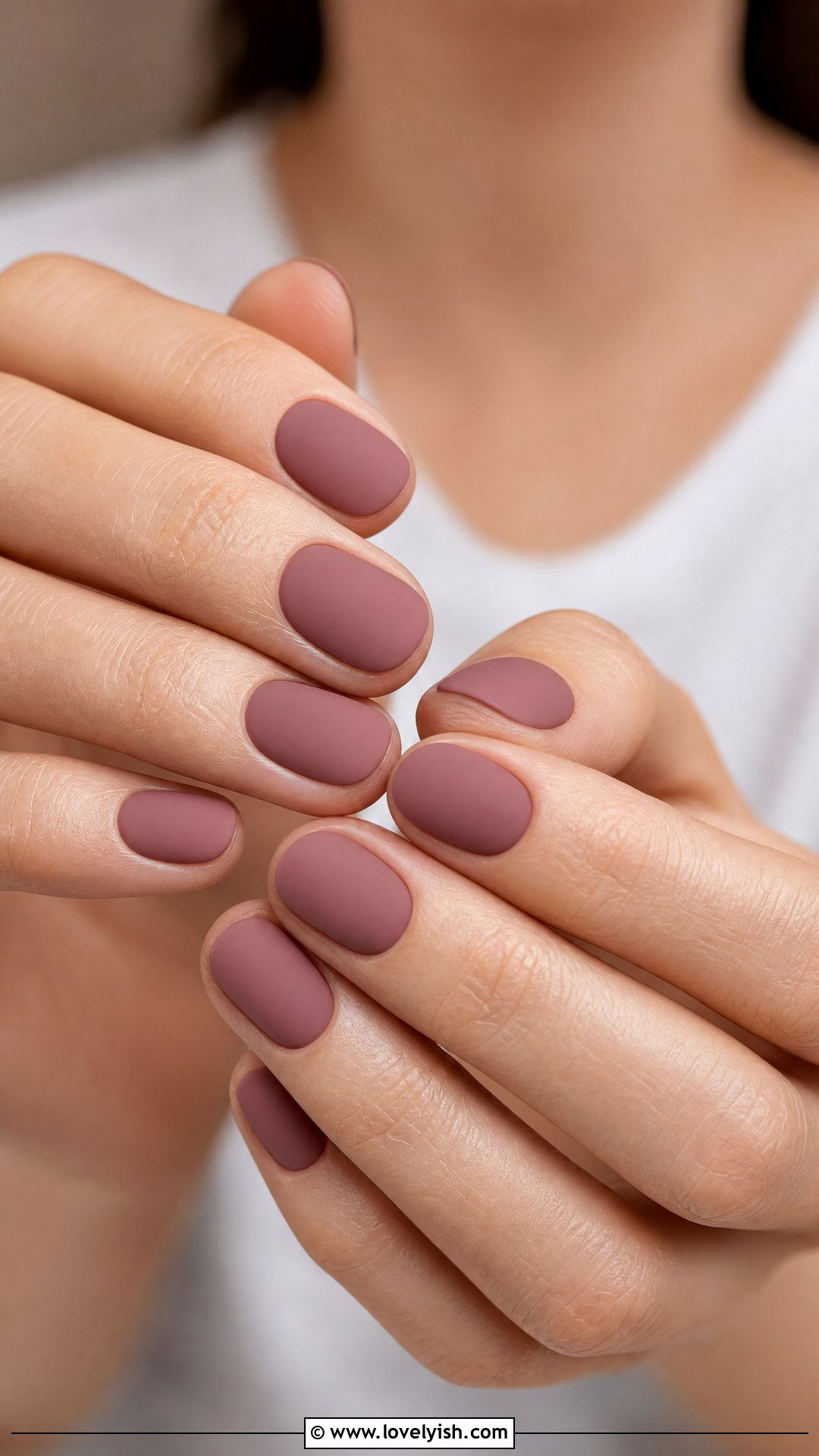 Dusty Rose Matte Nails - 46 easy nail designs - 46 easy nail designs