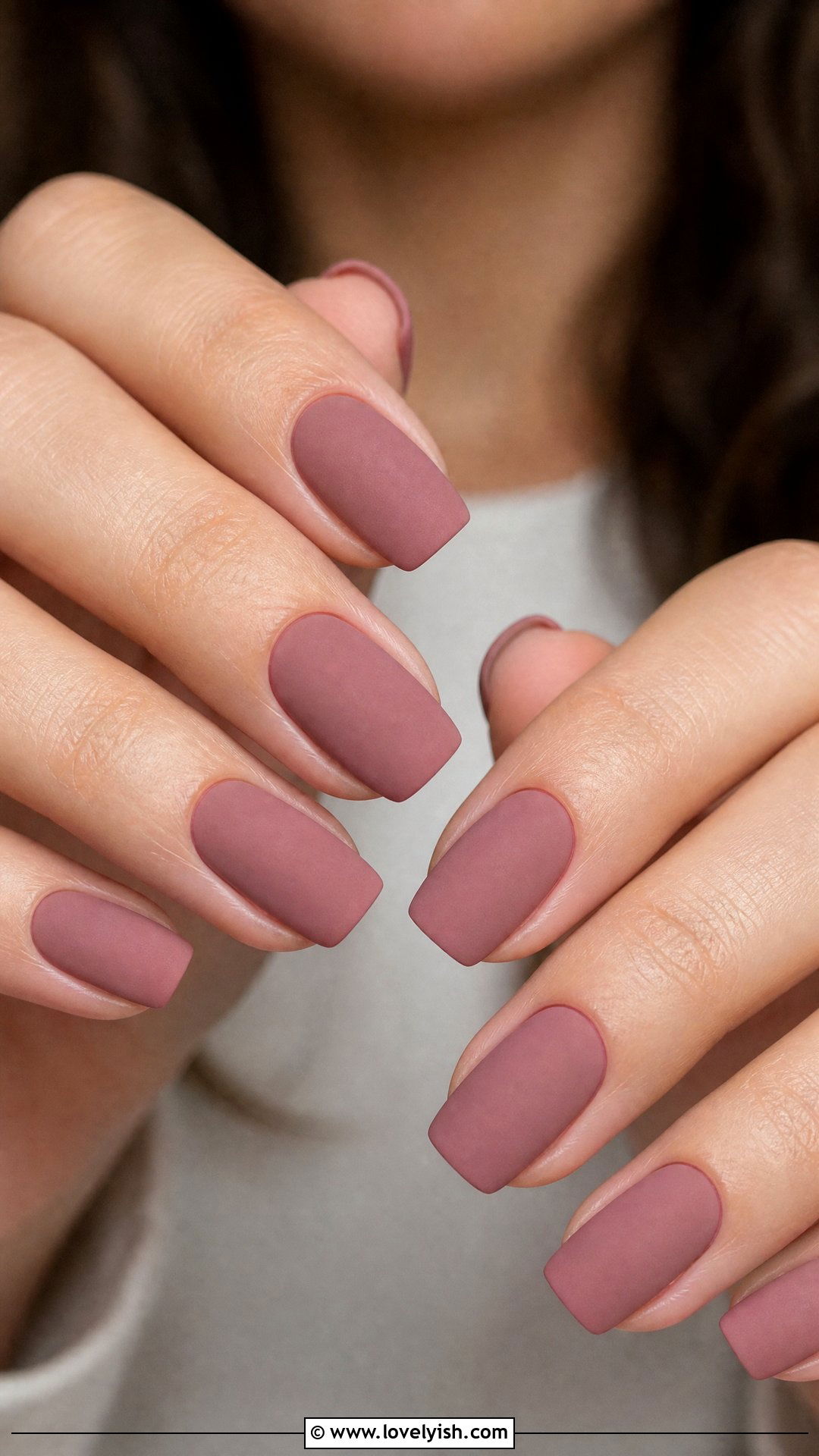 Dusty Rose Matte Nails - 50 medium nails - 50 medium nails