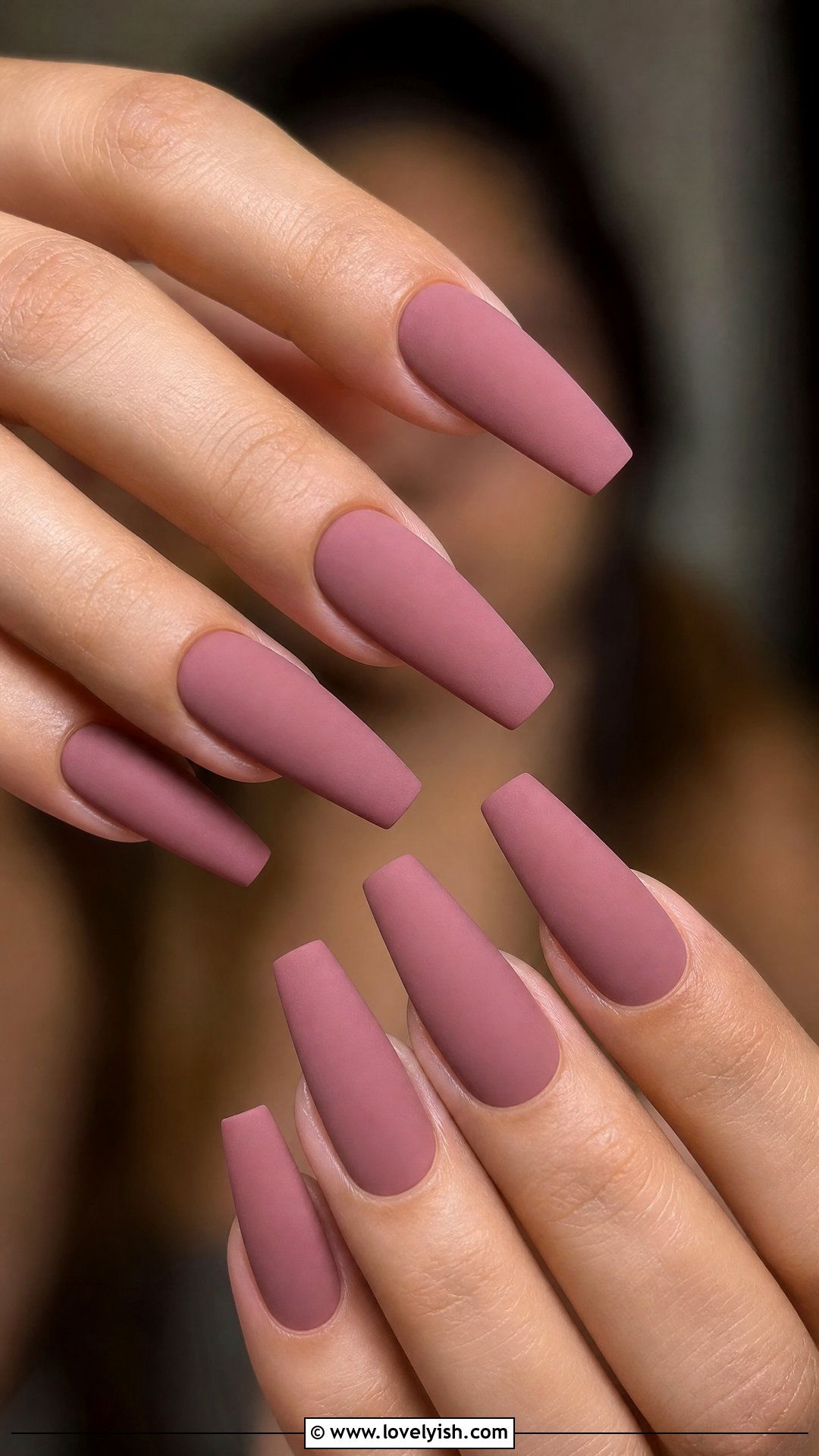 Dusty Rose Matte Nails - 50 classy pink nails - 50 classy pink nails