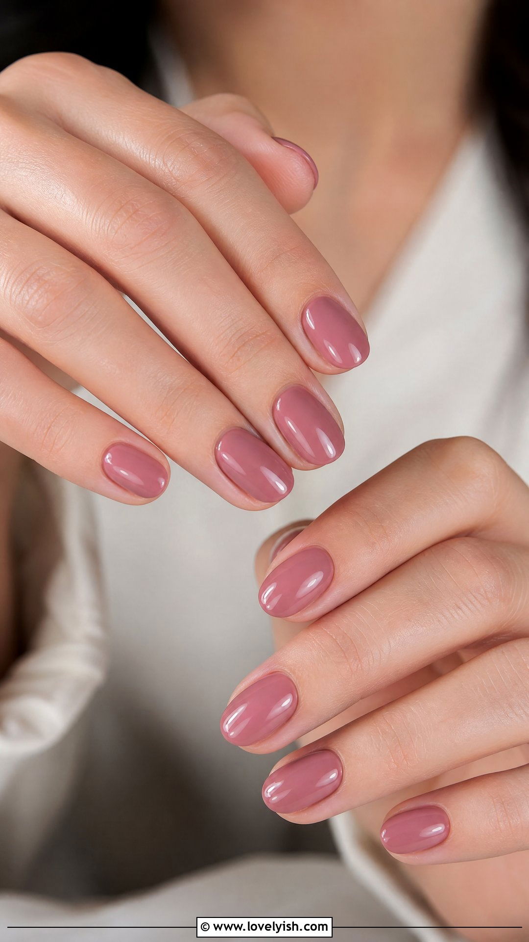 Dusty Rose Short Oval Nails - 50 short oval nails - 50 short oval nails