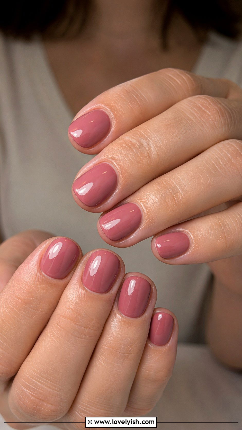 Dusty Rose Short Round Nails - 50 work appropriate nails - 50 work appropriate nails