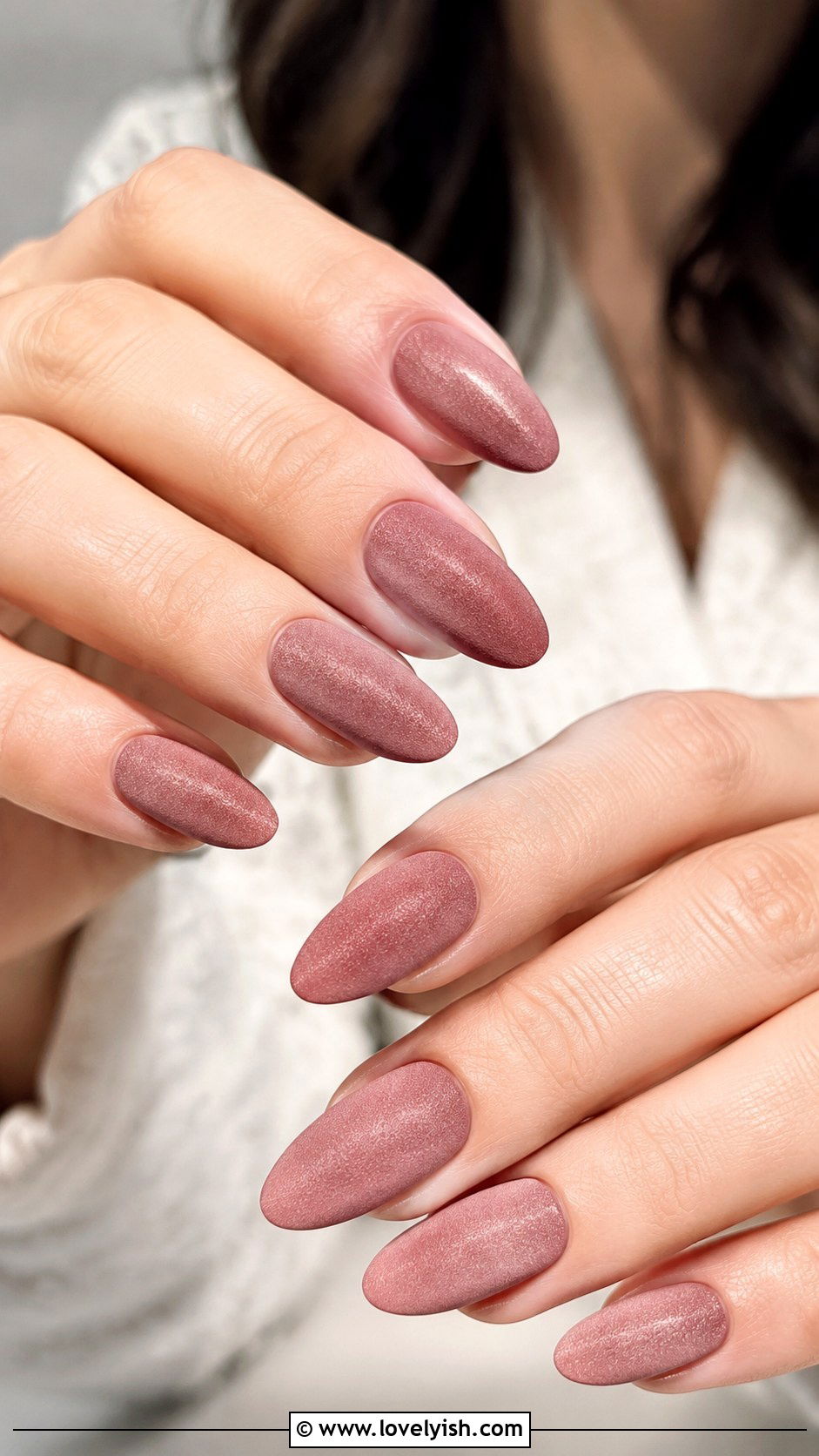 Dusty Rose Velvet Matte Nails - 25 elegant nail designs - 25 elegant nail designs