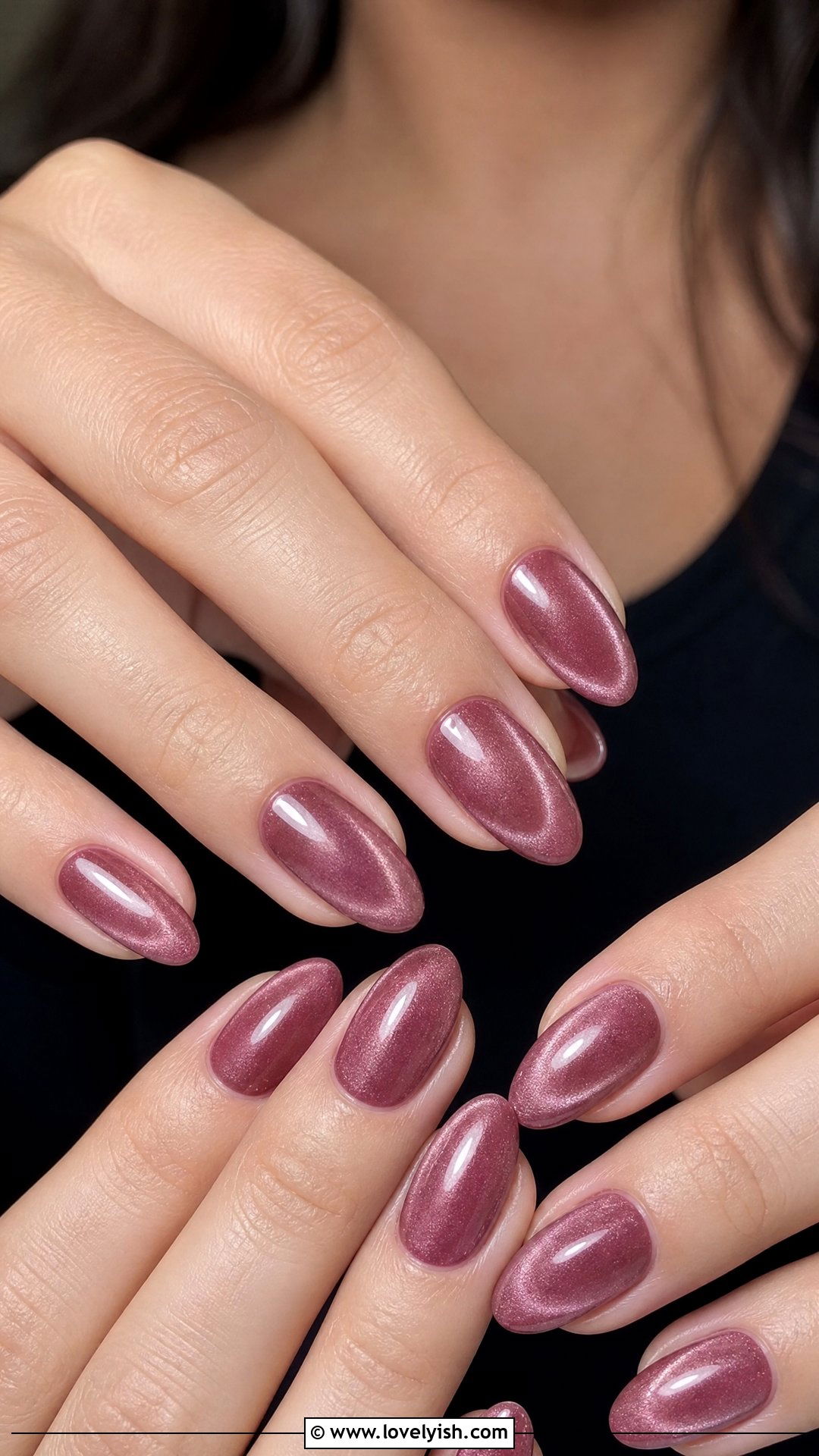 Dusty Rose Velvet Nails - 50 simple nail art - 50 simple nail art