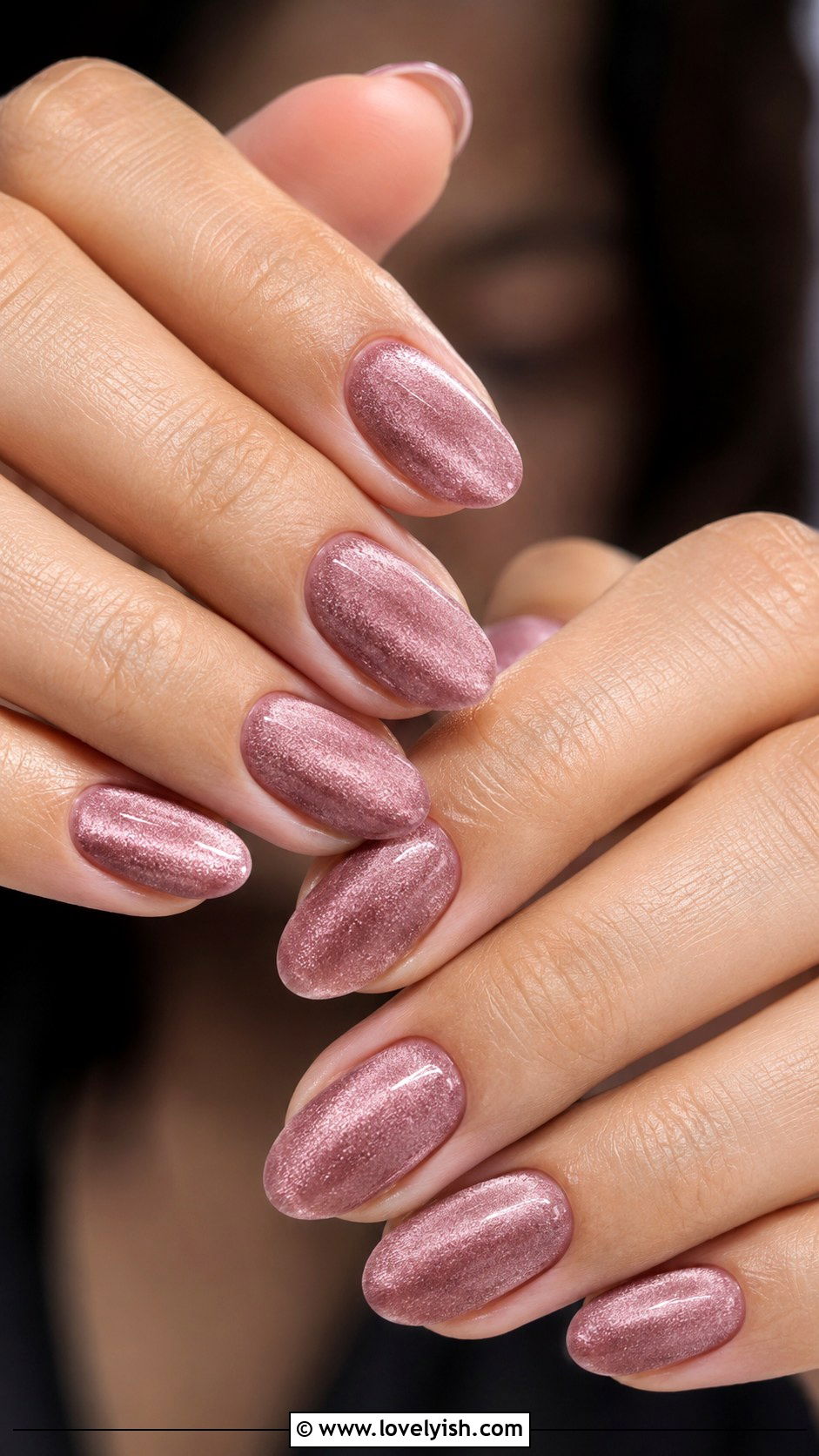 Dusty Rose Velvet Nails - 33 spring nail design ideas - 33 spring nail design ideas