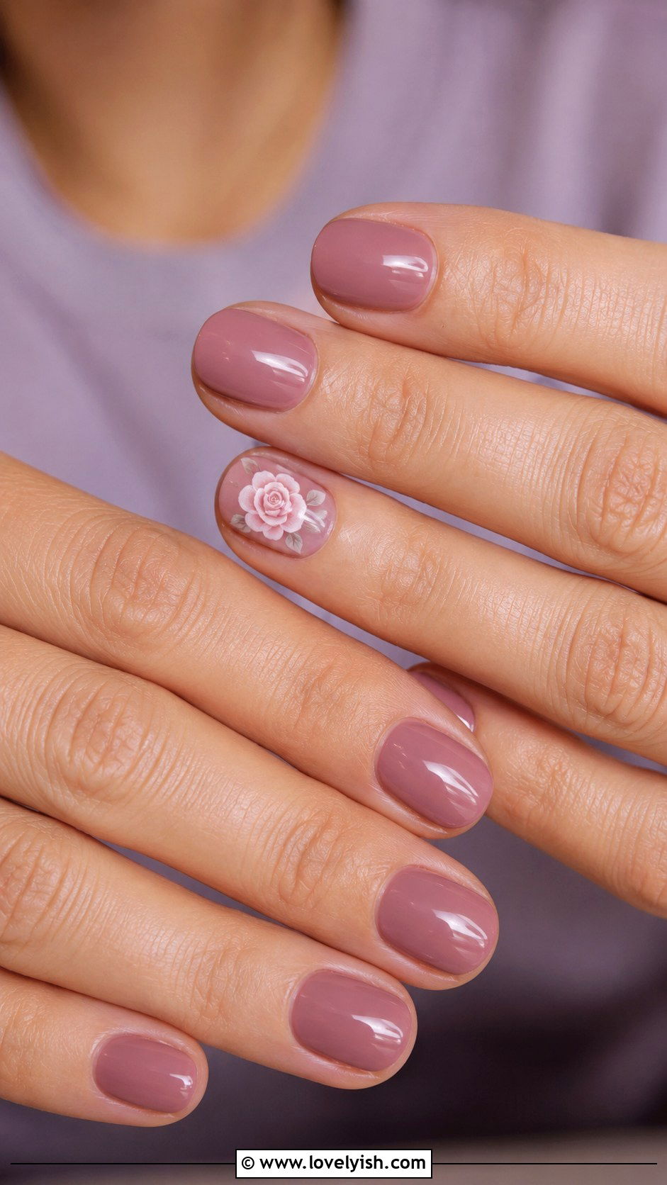 Dusty Rose Vintage Short Nails - 25 short nails design ideas - 25 short nails design ideas