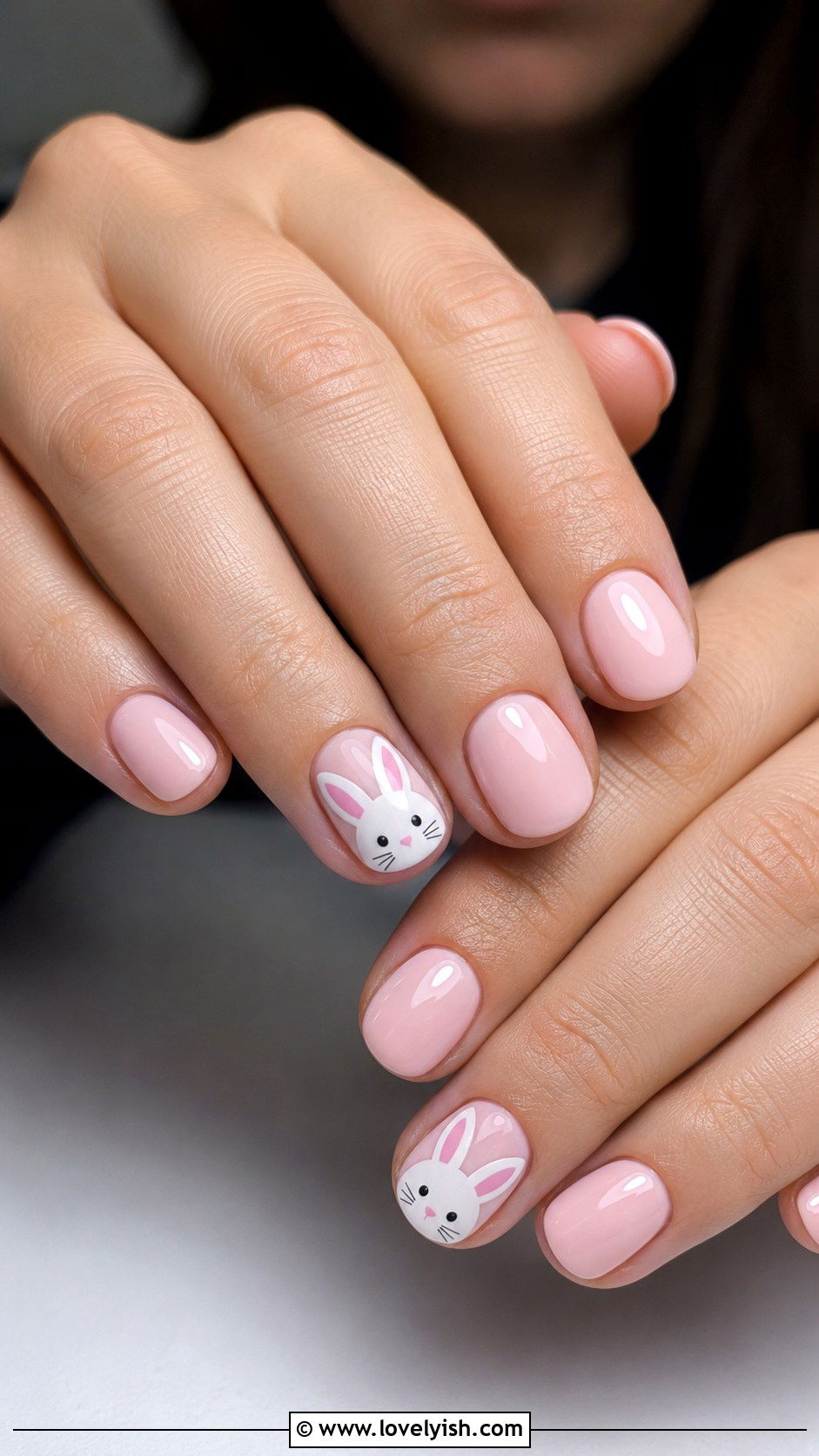 Easter Bunny Face Nails - 38 easter nail art ideas - 38 easter nail art ideas