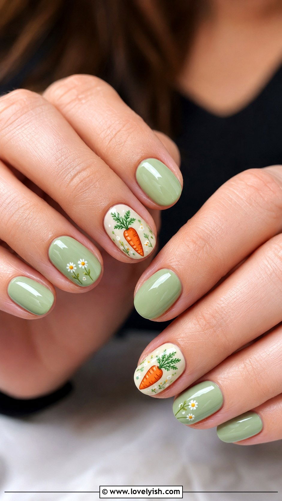 Easter Carrot and Vegetable Garden Nails - 44 easter nail designs - 44 easter nail designs
