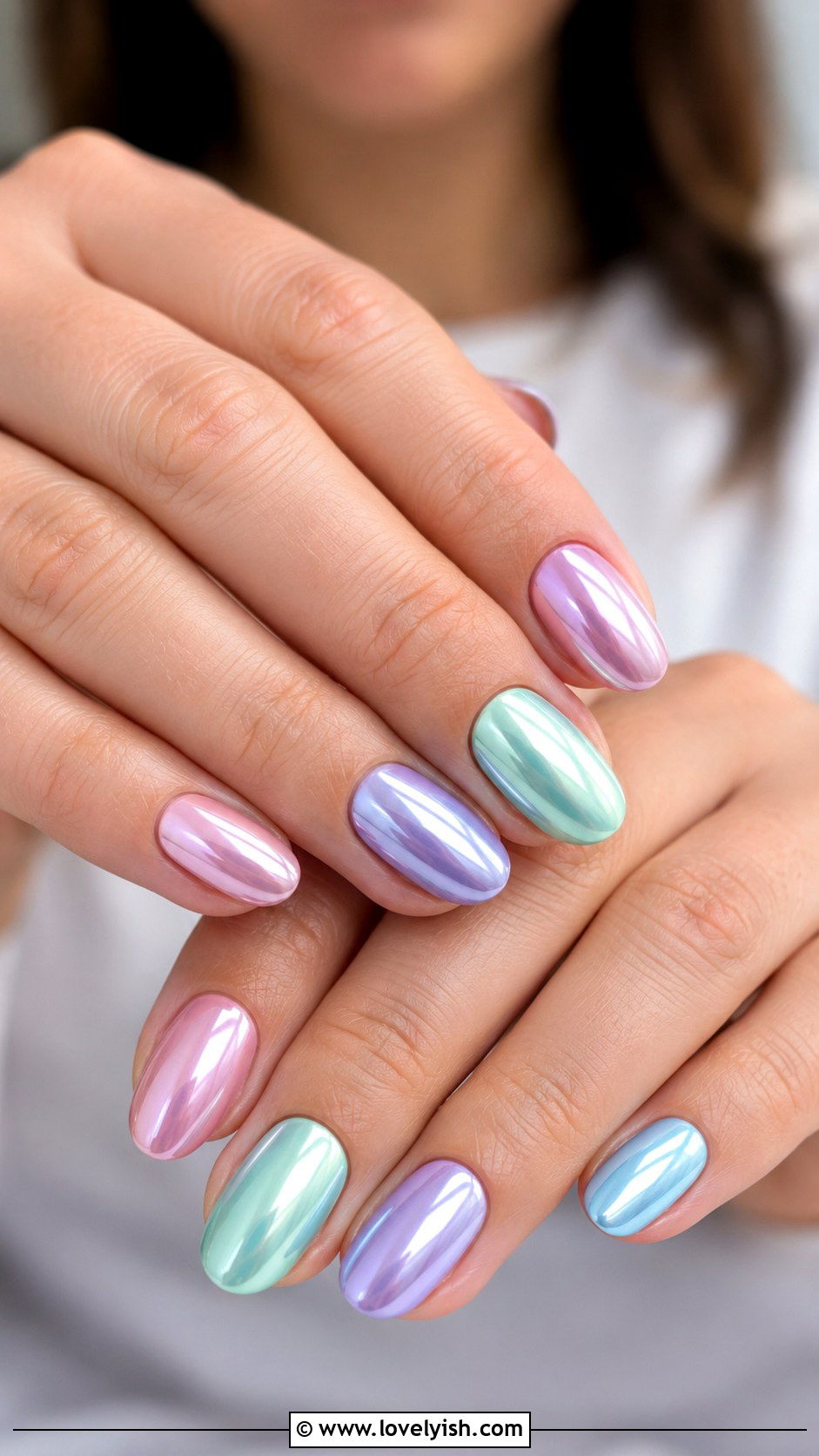 Easter Egg Chrome Nails - 44 easter nail designs - 44 easter nail designs