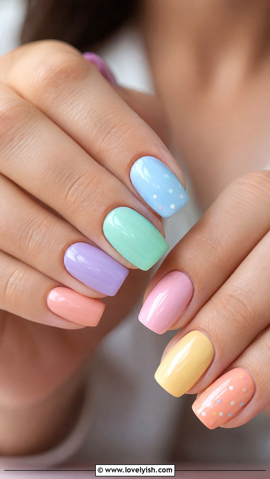 Easter Egg Hunt Rainbow Nails - 38 easter nail art ideas - 38 easter nail art ideas