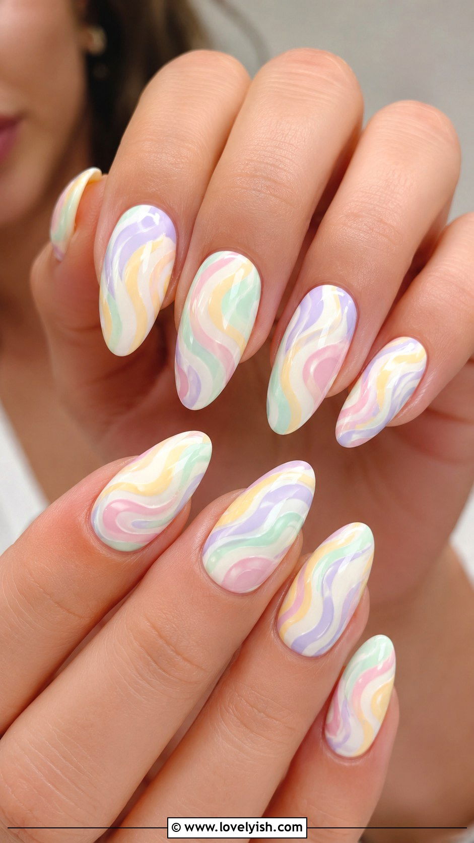 Easter Egg Swirl Nails - 44 easter nail designs - 44 easter nail designs