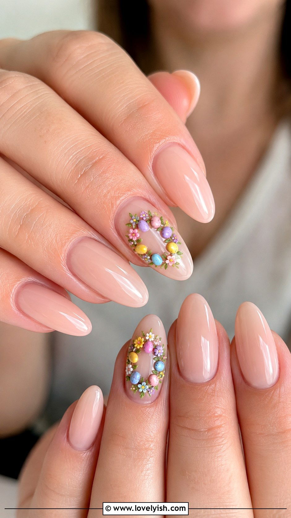 Easter Wreath Nail Art - 31 easter nail designs 2026 - 31 easter nail designs 2026