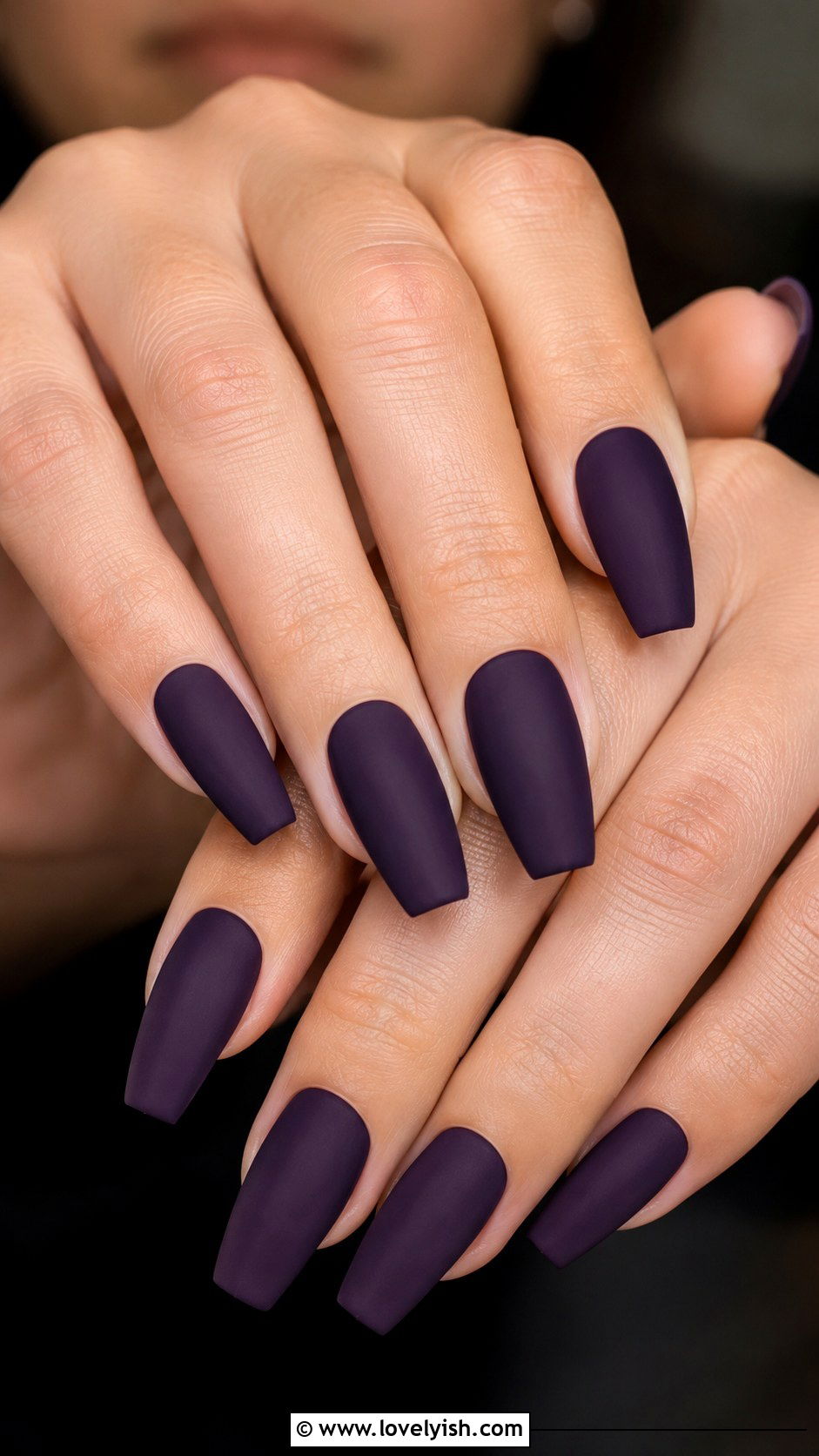 Eggplant Matte Nails - 42 purple nail designs - 42 purple nail designs