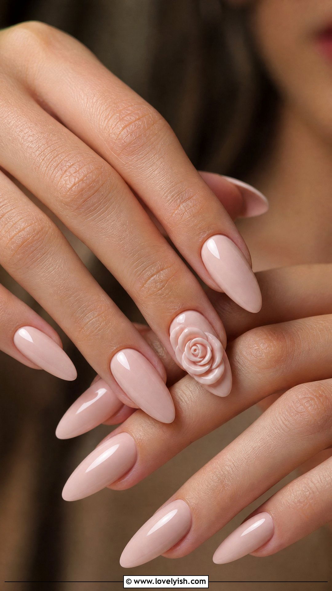 Embossed 3D Rose Nails - 50 flower nails - 50 flower nails