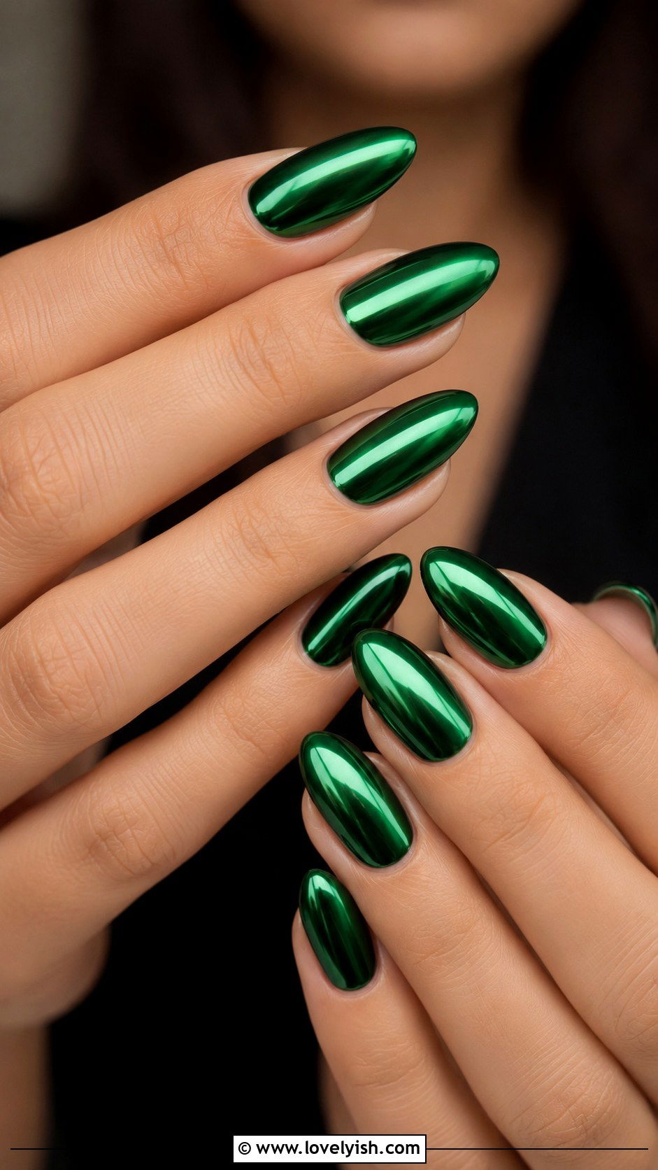 Emerald Chrome Nails - 50 green nails - 50 green nails