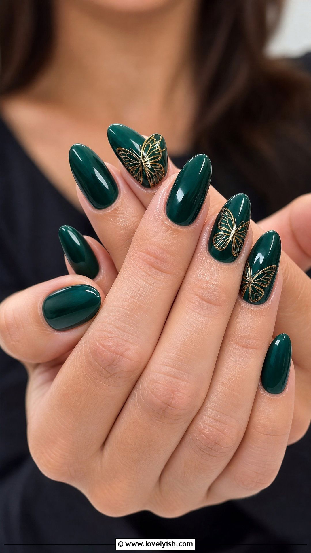 Emerald Green Butterfly Nails - 50 butterfly nails - 50 butterfly nails