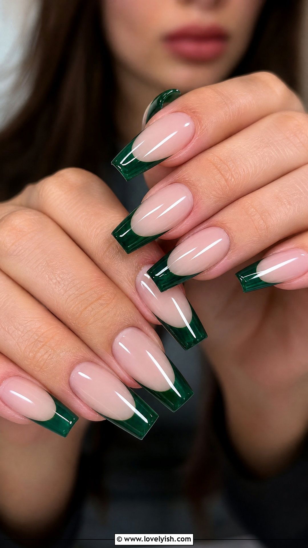Emerald Green French Tip - 50 cute french tip nail designs - 50 cute french tip nail designs