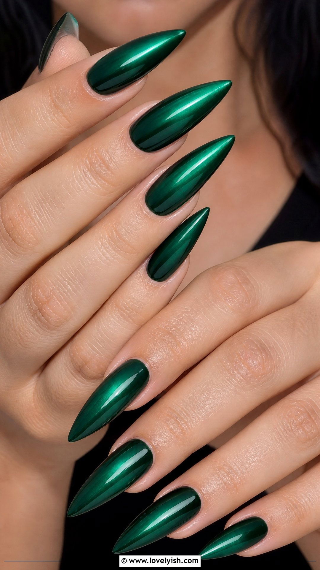 Emerald Green Long Stiletto Nails - 50 long stiletto nails - 50 long stiletto nails