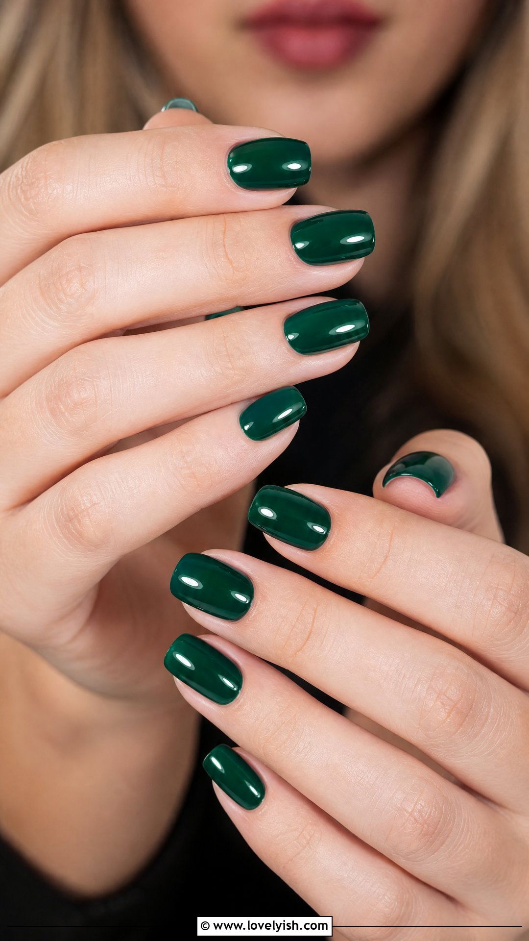 Emerald Green Squoval Nails - 50 squoval nails - 50 squoval nails