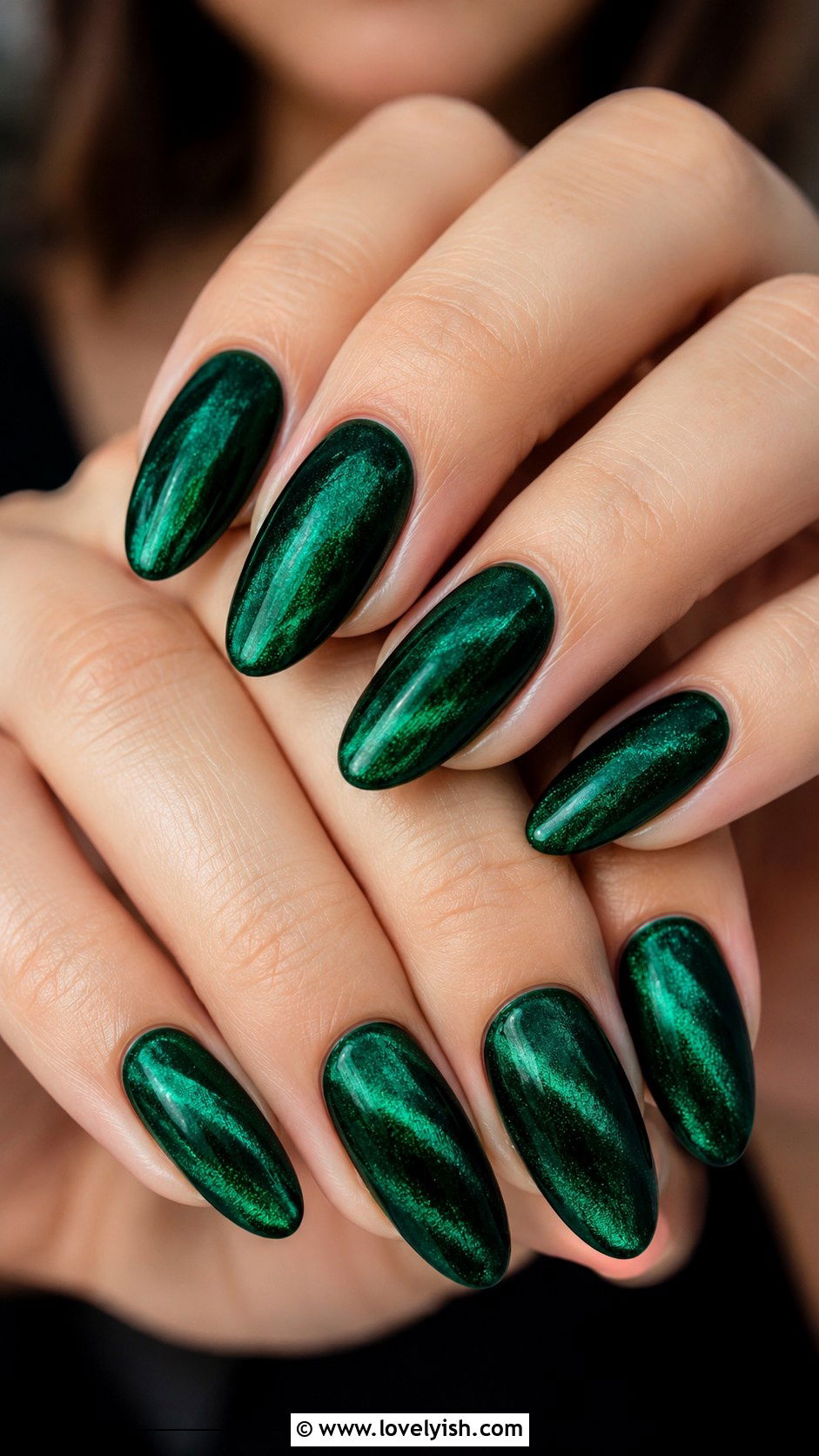 Emerald Green Velvet Nails - 50 luxury nails - 50 luxury nails