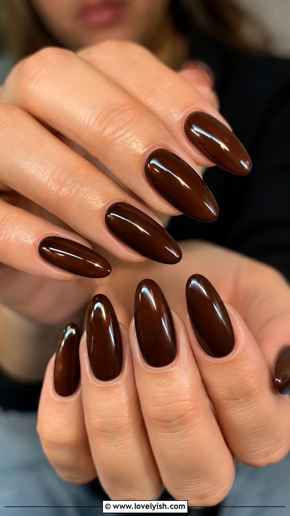 Espresso Brown Almond Nails - 50 almond nails - 50 almond nails