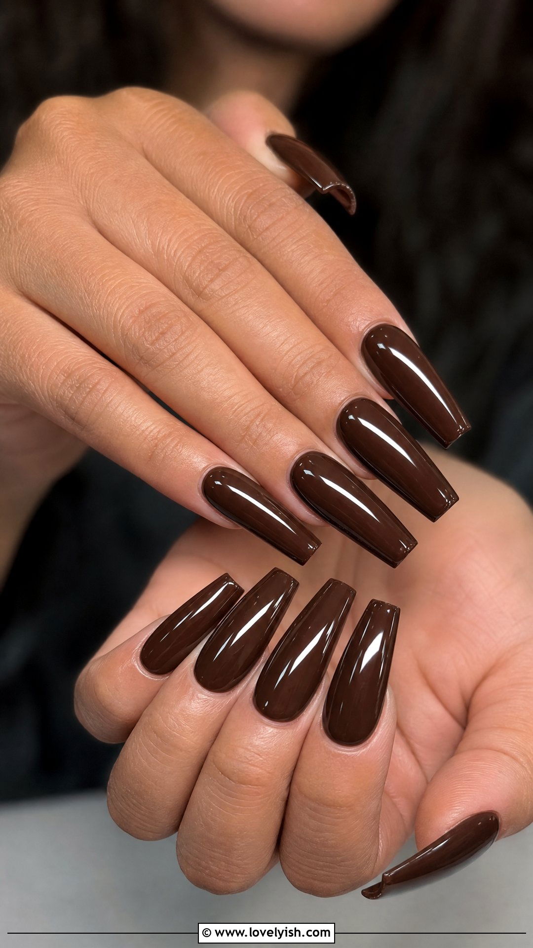 Espresso Brown Coffin Nails - 50 coffin nails - 50 coffin nails