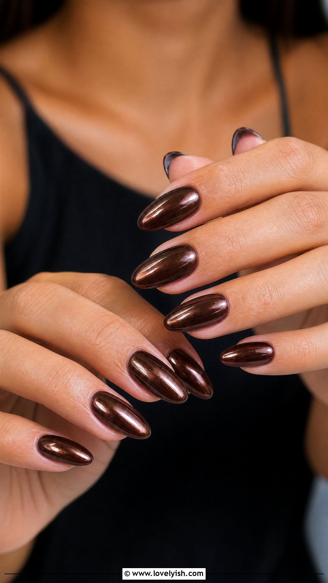 Espresso Brown Glazed Nails - 25 beautiful nail designs - 25 beautiful nail designs