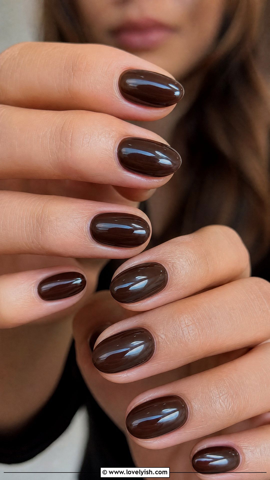 Espresso Brown Short Almond Nails - 50 short almond nails - 50 short almond nails