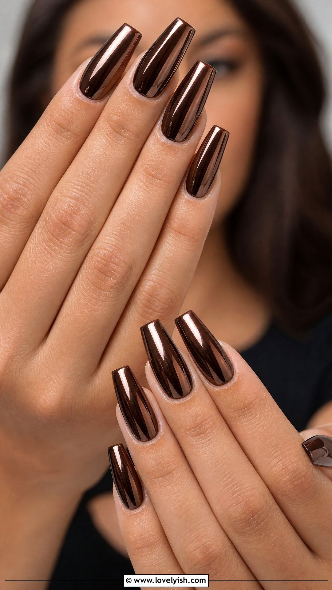 Espresso Chrome Nails - 25 brown nail designs - 25 brown nail designs