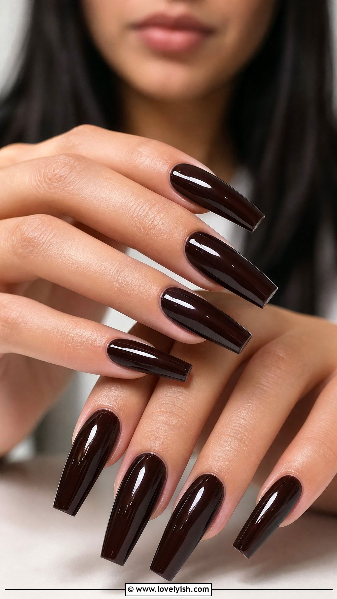Espresso Coffin Nails - 50 brown nails - 50 brown nails