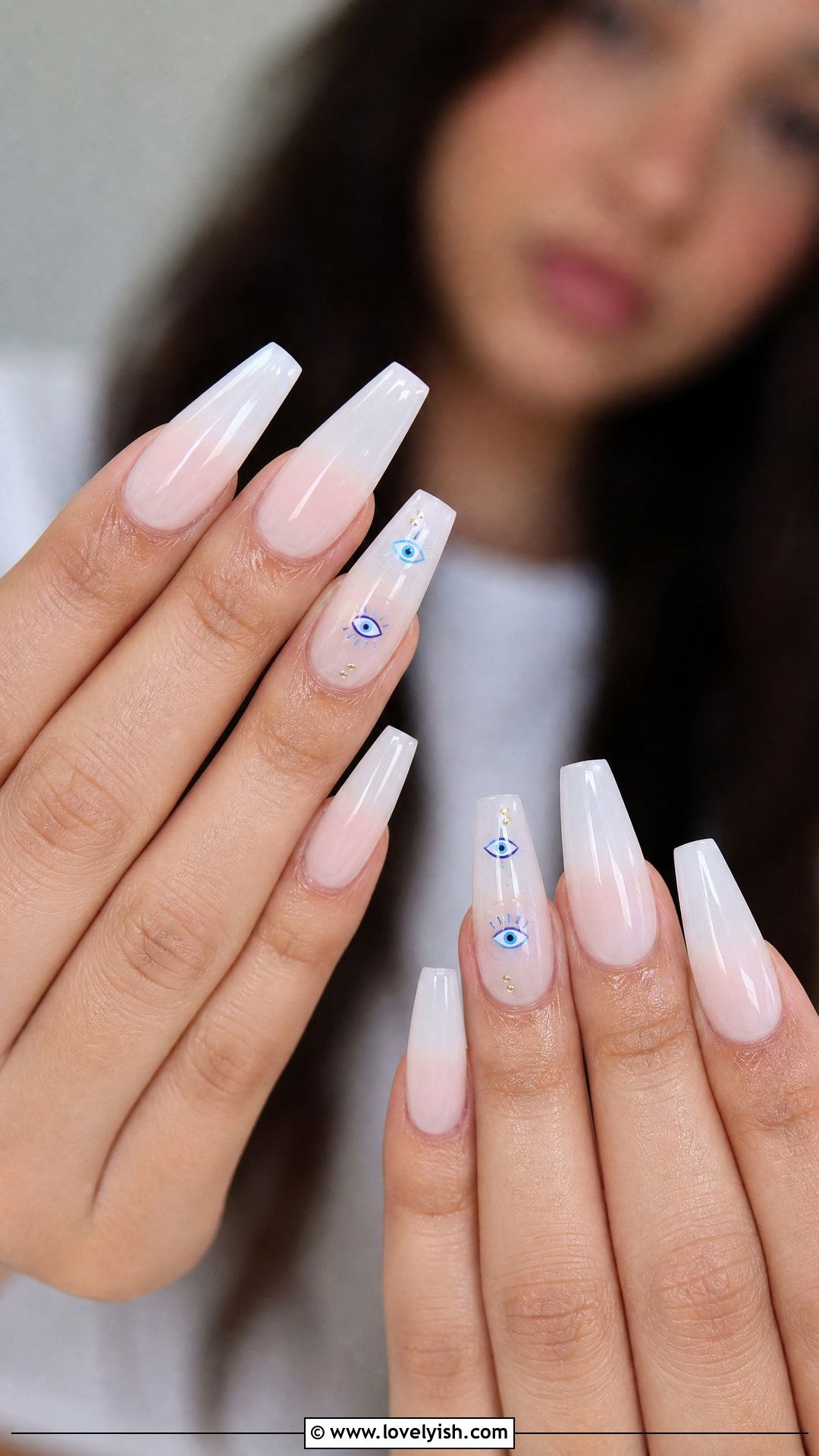 Evil Eye Coffin Nails - 50 coffin nails - 50 coffin nails