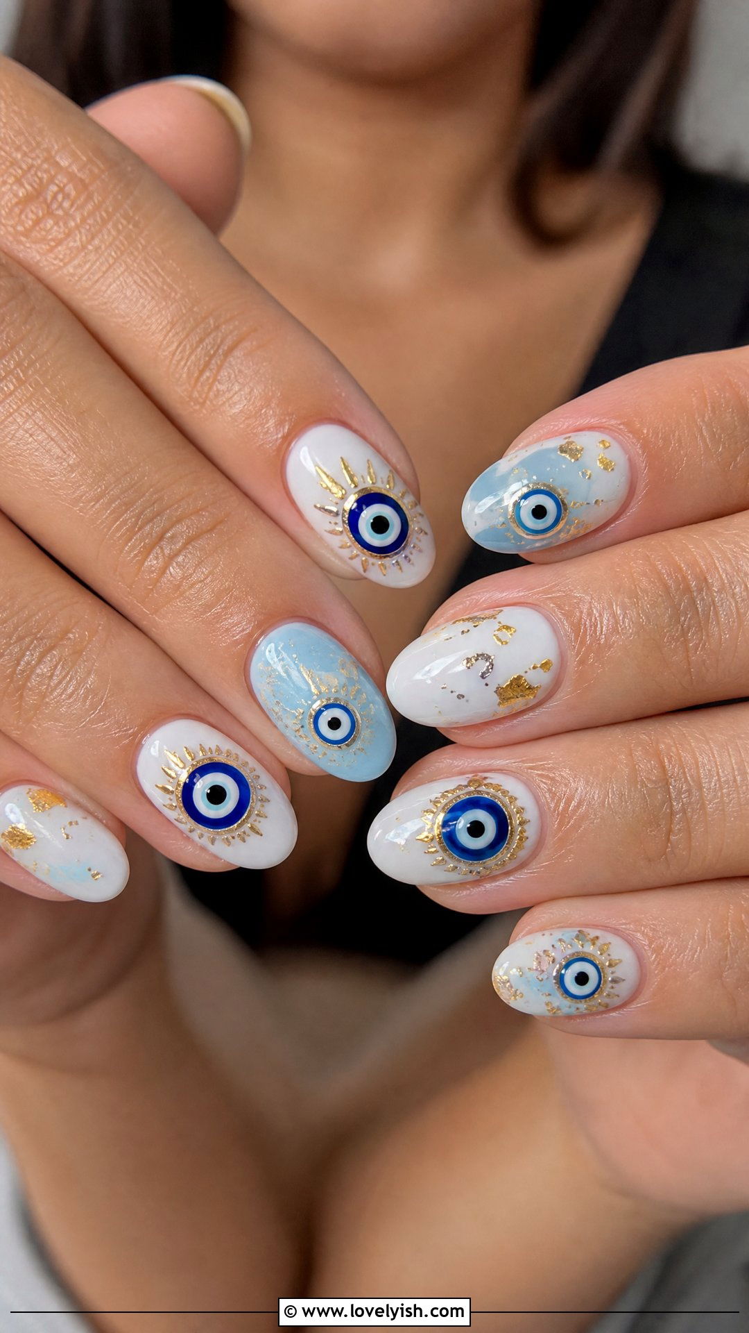 Evil Eye Protection Nails - 50 crazy nail designs - 50 crazy nail designs